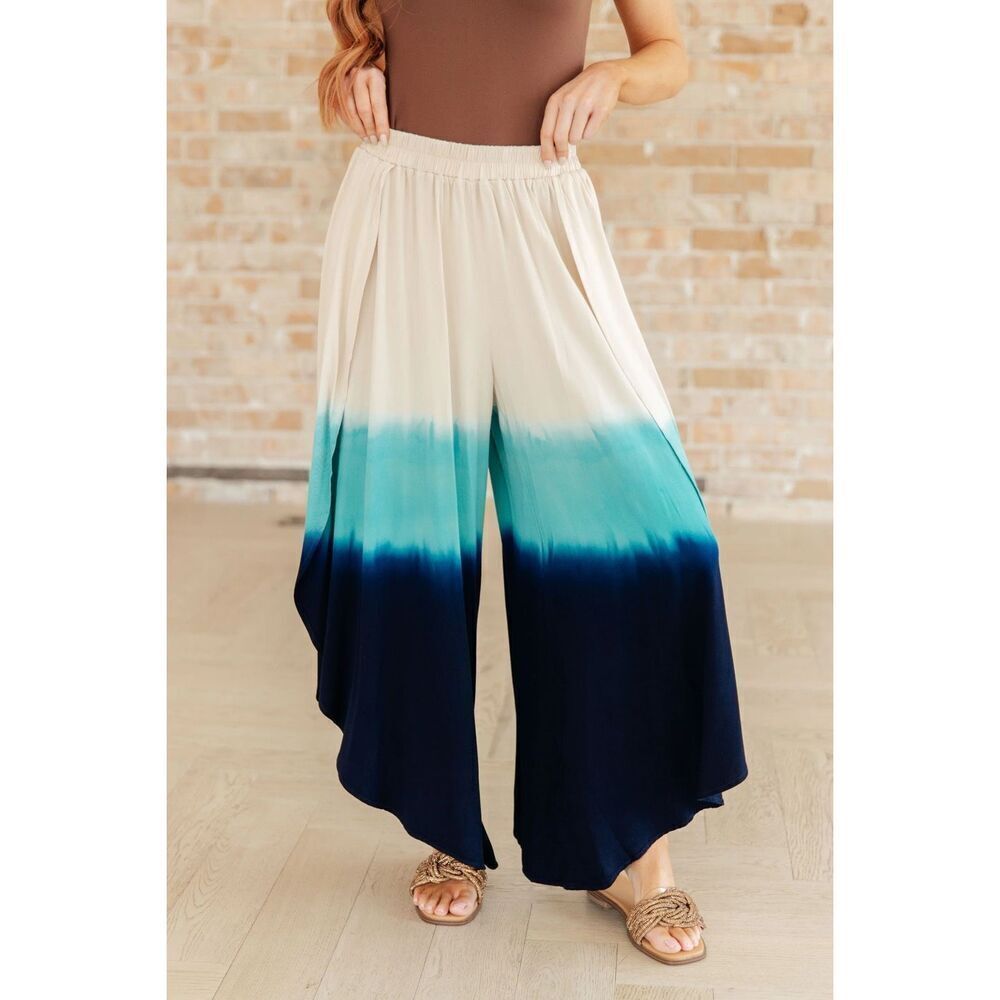 White Birch Day and Night Ombre Tulip Pants Blue Size M